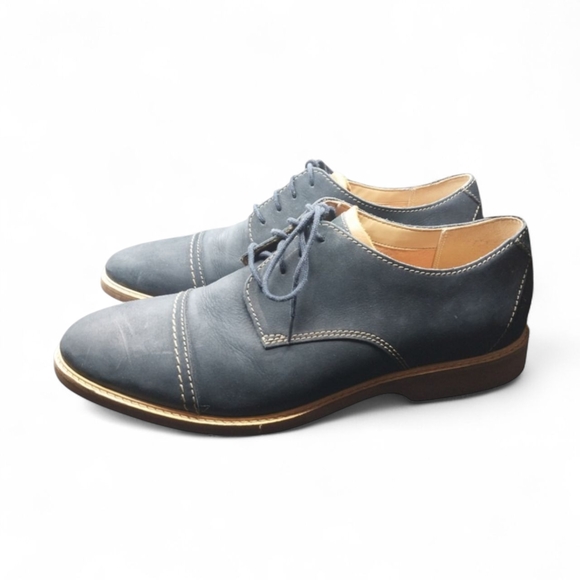 Clarks Atticus Cap Toe Oxford Shoe Men's 11.5 M Blue - Picture 2 of 7